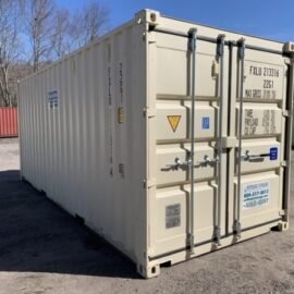 20′ x 8′ x 8.5′ Tall– New Shipping/Storage Container – Wind and Watertight – Beige