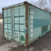 20ft Used Shipping Container (AS IS) – Door Seal Light Visible, Green
